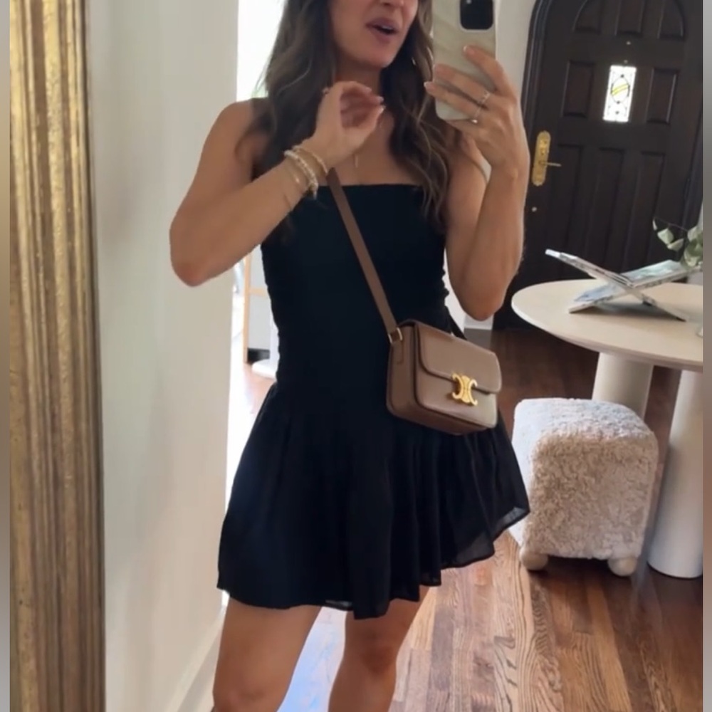 Drop Waist Smocked Mini Dress